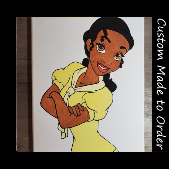 Hand painted Tiana Princess & the Frog Painting